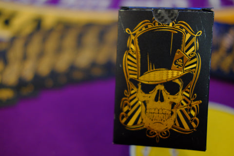 Black and Gold Foil Skull Playing Card