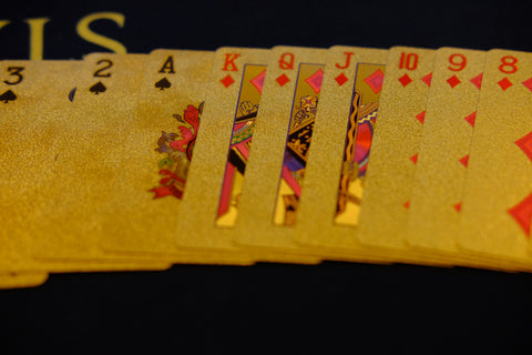 24k Gold Foil Playing Card Benjamin Gold Lux