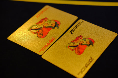 24k Gold Foil Playing Card Benjamin Gold Lux