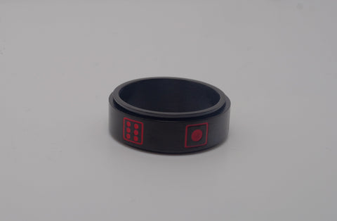 Black Spinning Dice Ring