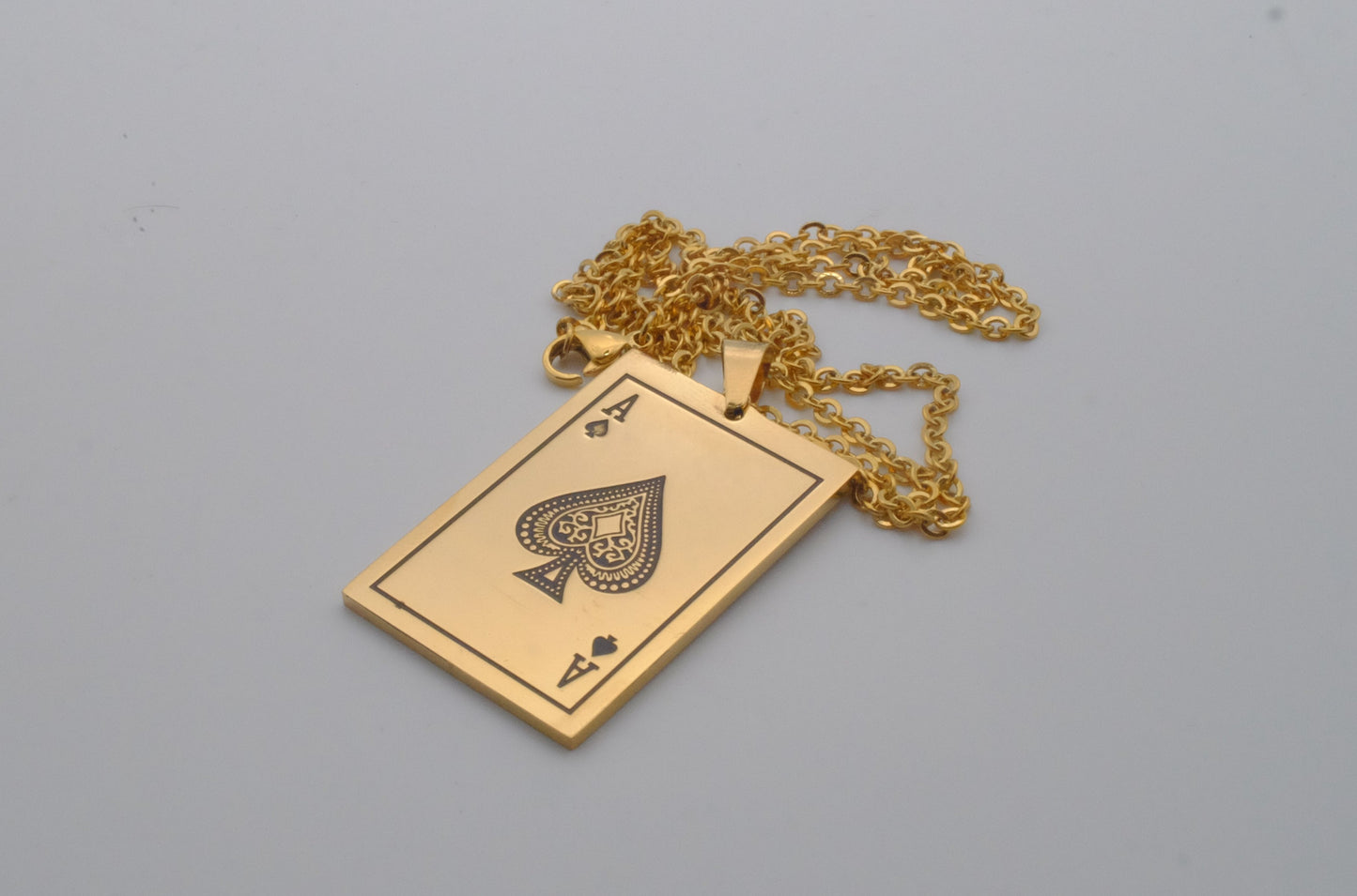 Gold Ace of Spades Necklace