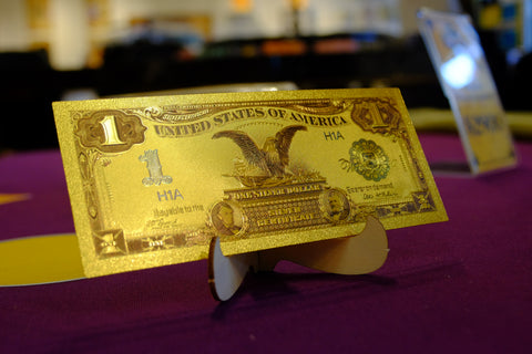 24K Gold Foil Eagle Single $1 Bill