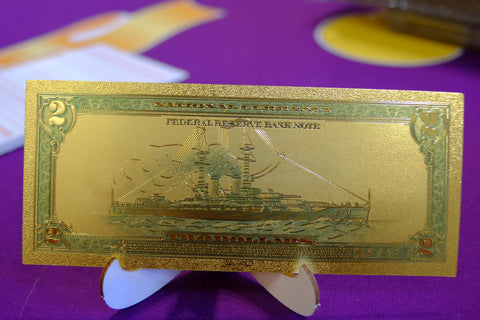 24K Gold Foil Colonial America National Currency