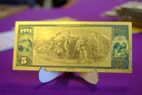 24K Gold Foil Colonial America National Currency