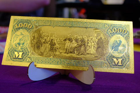 24K Gold Foil Colonial America National Currency