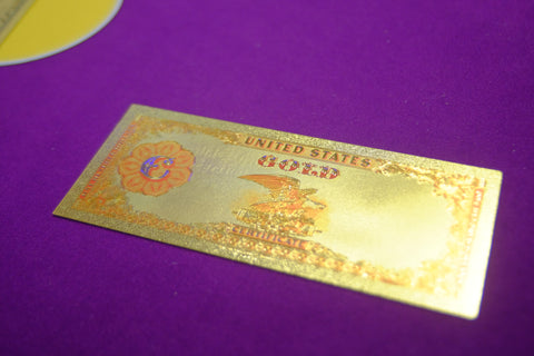 24k Gold Foil Certificate Bill