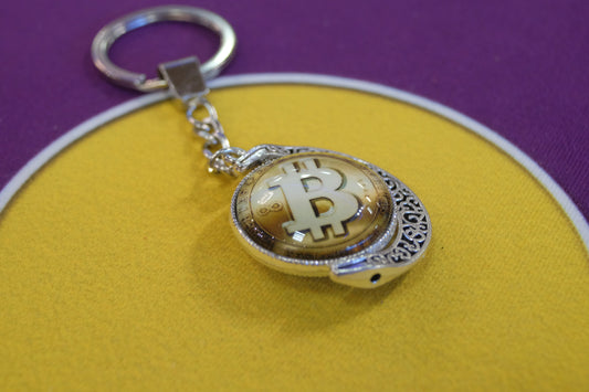 Bitcoin Moon Spinner Keychain