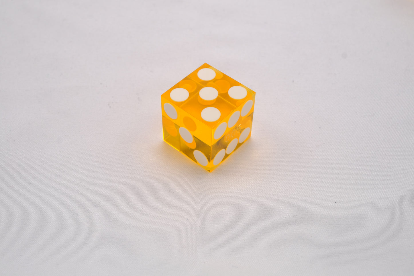 19mm professional SERIALIZED Yellow dice for craps