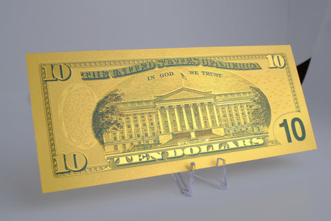 24K Gold Plated American Bill $10