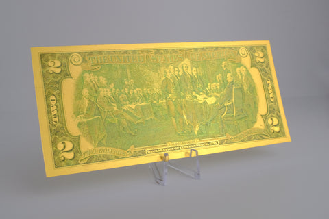 24K Gold Plated American Bill $2