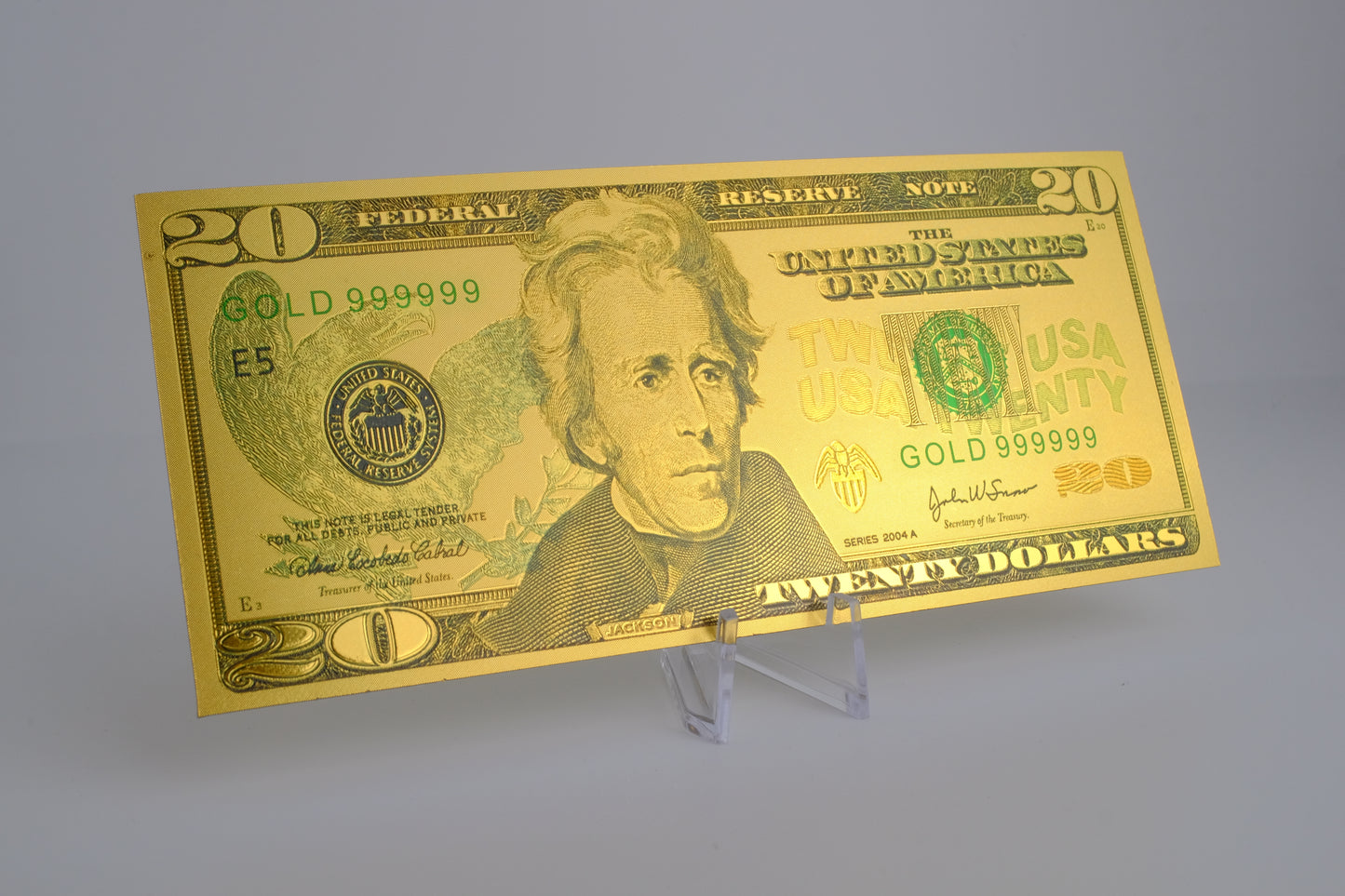 24K Gold Plated American Bill $20