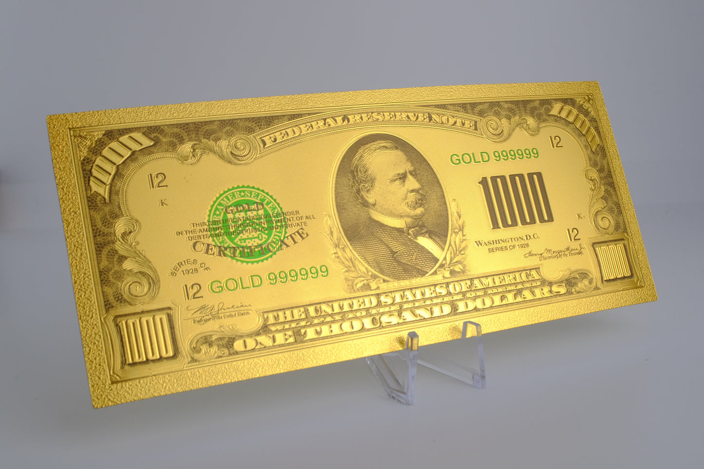 24K Gold Plated American Bill $1000