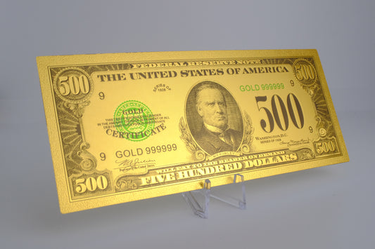 24K Gold Plated American Bill $500