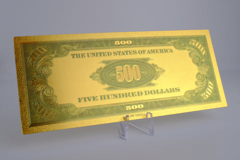 24K Gold Plated American Bill $500