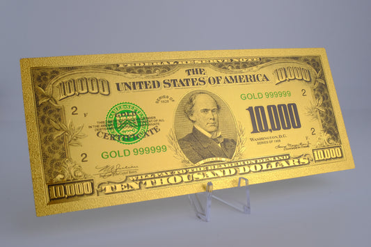 24K Gold Plated American Bill $10K