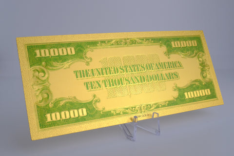 24K Gold Plated American Bill $10K