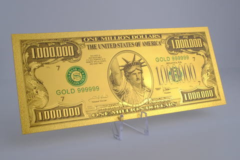 24K Gold Plated American Bill $1M