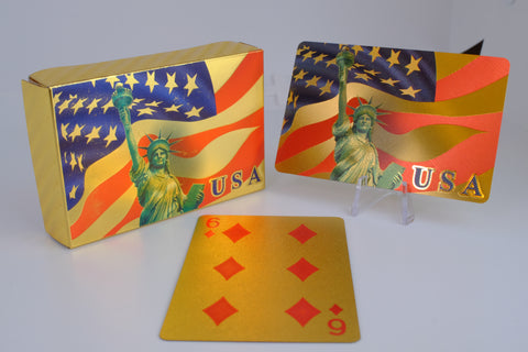 24K Gold Foil Liberty Playing Cards