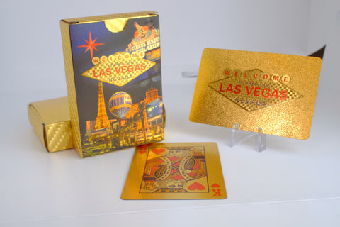 24K Gold Foil Fabulous Las Vegas Playing Cards