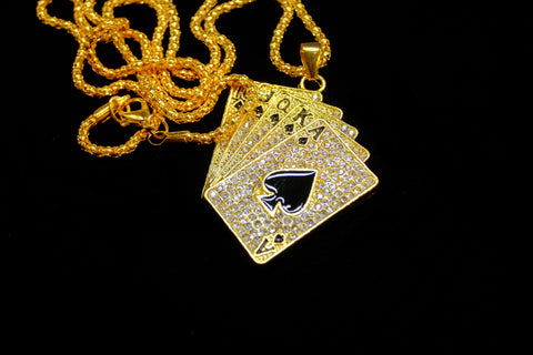 Royal Flush Dazzling Chain Necklace