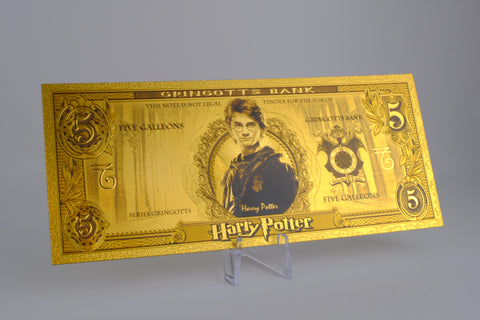 24k Gold Foil Harry Potter Bill