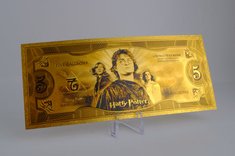 24k Gold Foil Harry Potter Bill