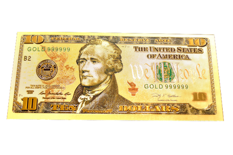 24K Gold Plated American Bill $10