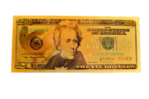 24K Gold Plated American Bill $20