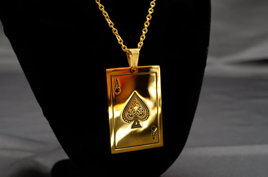 Gold Ace of Spades Necklace