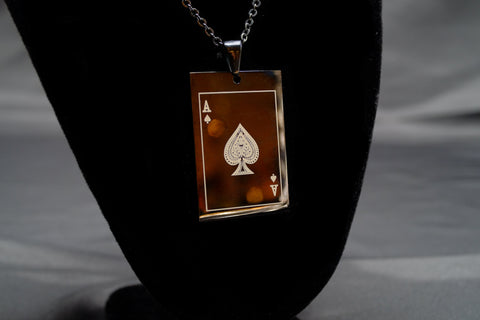 Black Ace of Spades Necklace