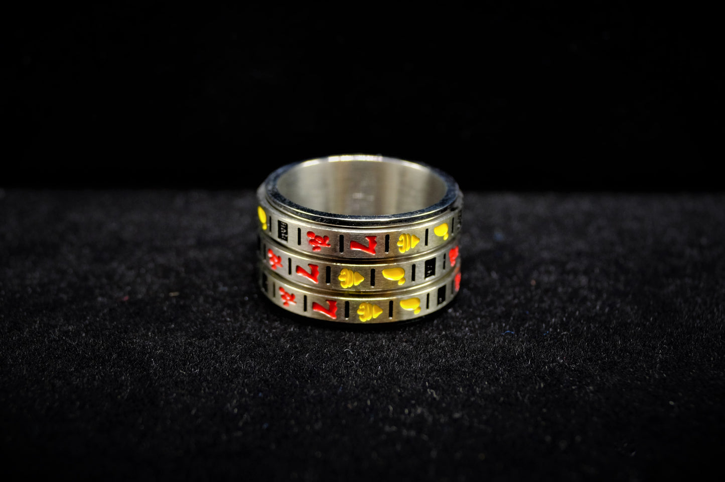 Silver Sevens Slot Spinner Ring