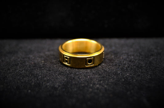 Gold Spinning Dice Ring