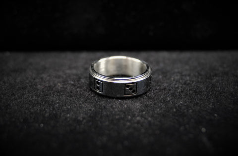 Silver Spinning Dice Ring