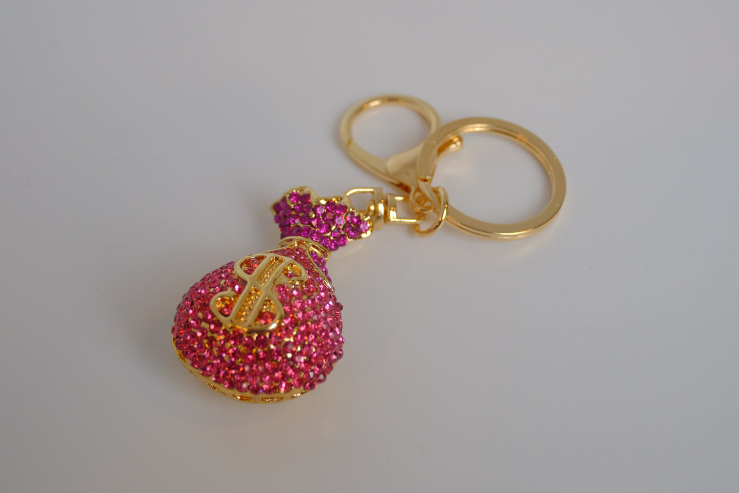 Dazzling Gold Money Bag Keychain