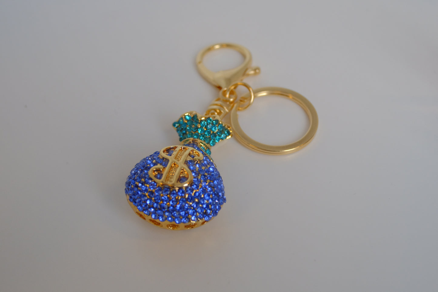 Dazzling Gold Money Bag Keychain