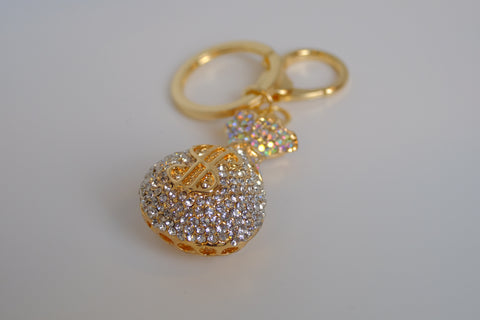 Dazzling Gold Money Bag Keychain