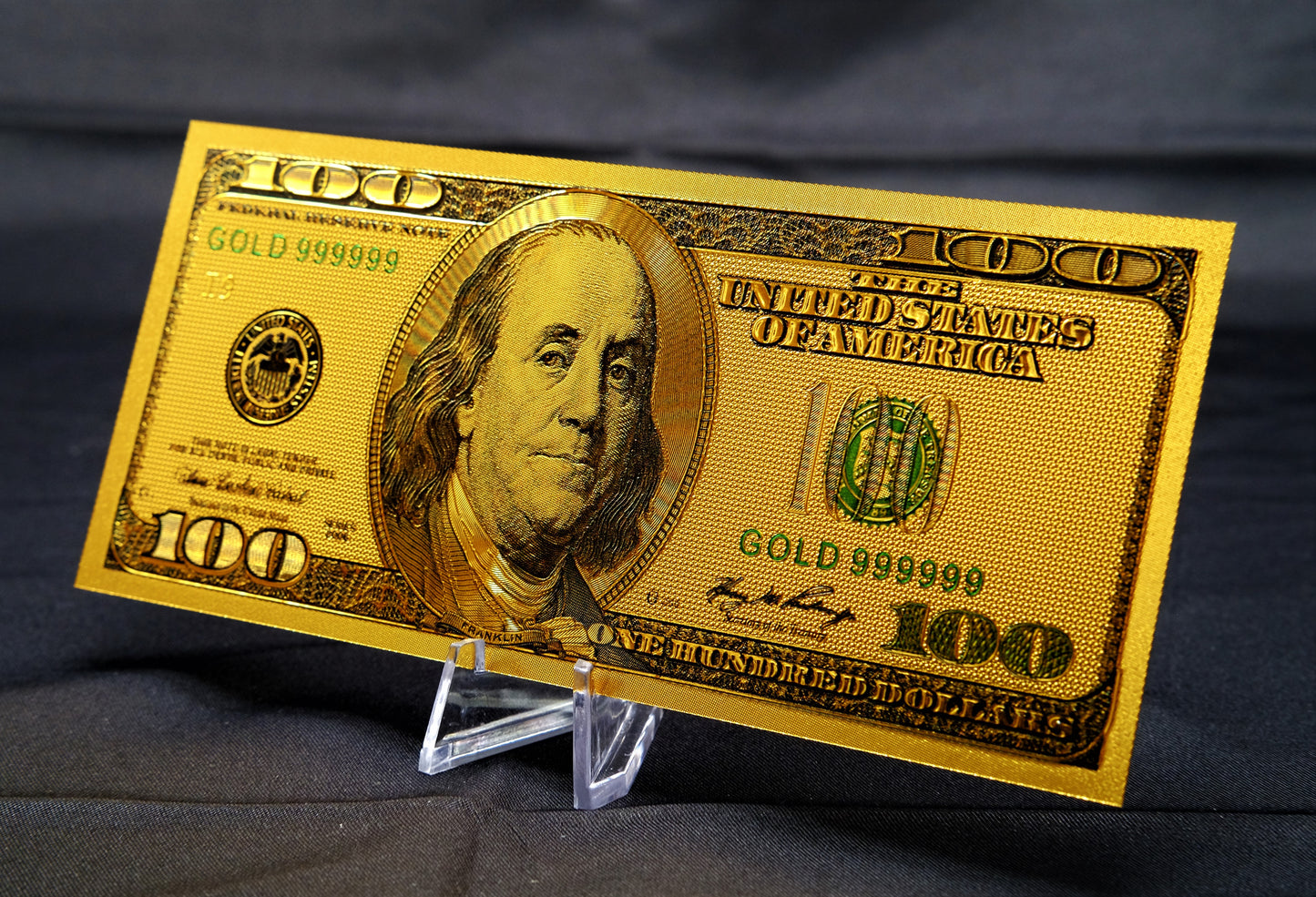 24K Gold Plated American Bill $100 (Old)