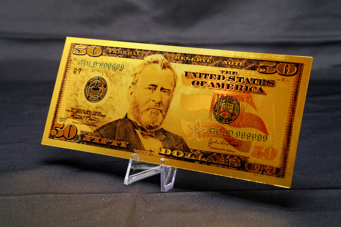 24K Gold Plated American Bill $50