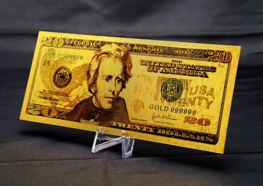 24K Gold Plated American Bill $20