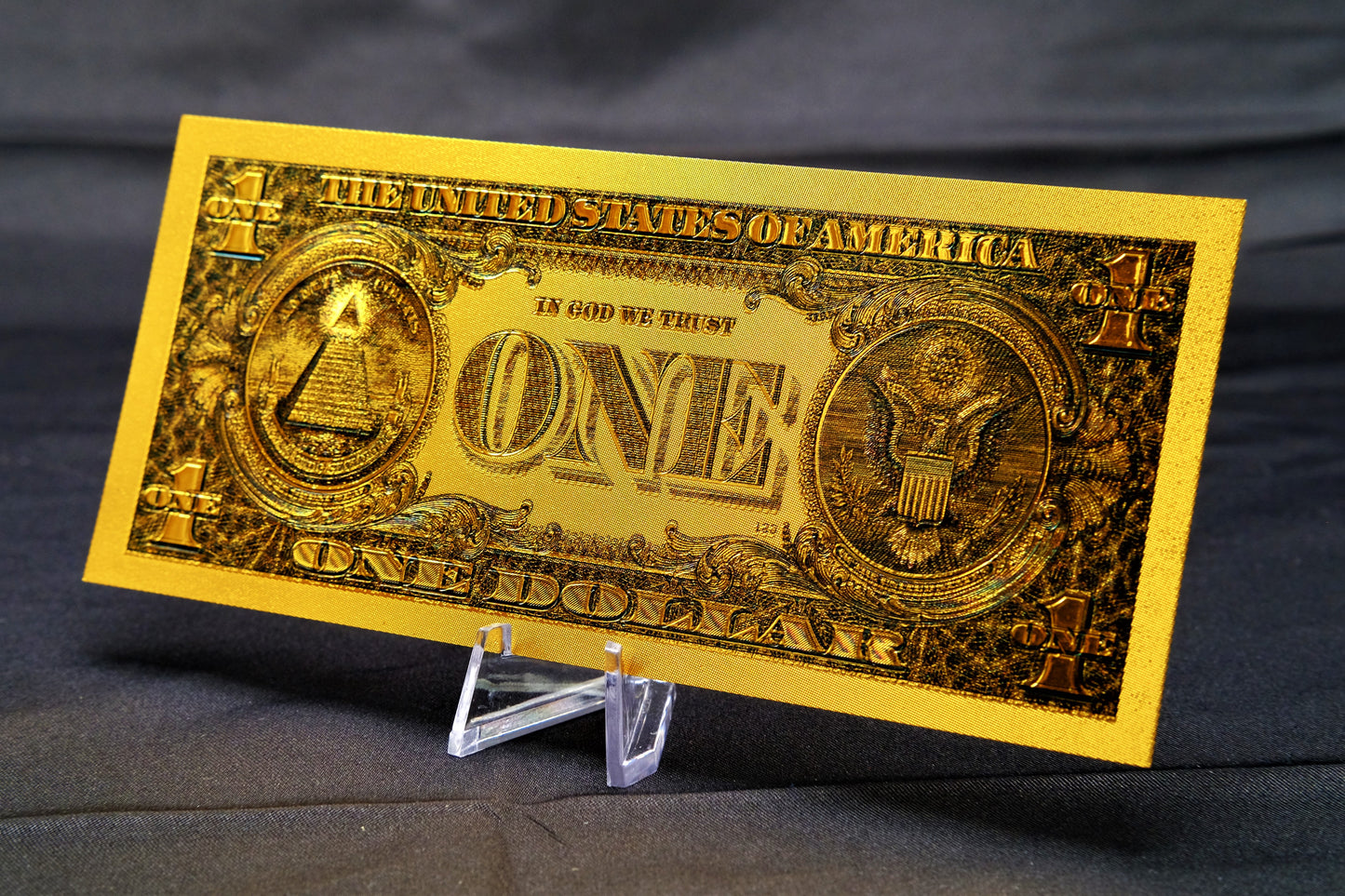 24K Gold Foil $1 US Bill Decorative