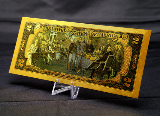 24K Gold Plated American Bill $2
