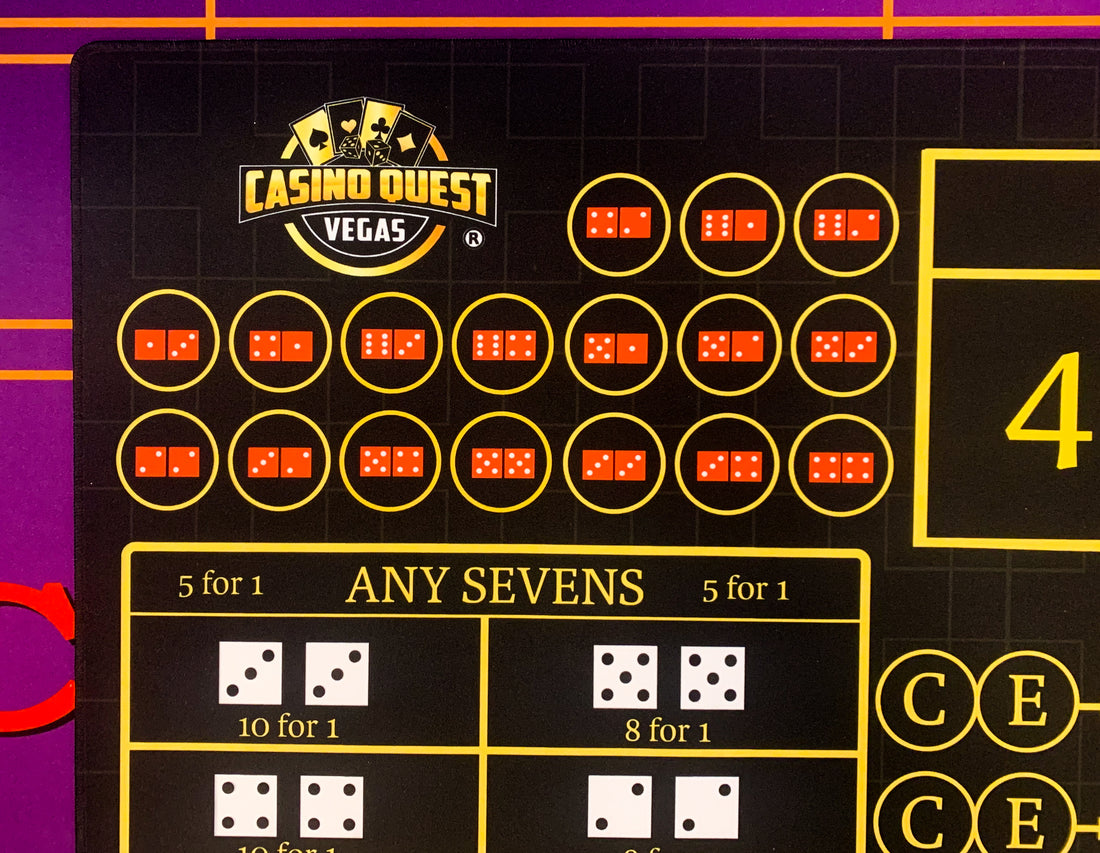 Craps Desk Mat 48" X 24" Casino Quest