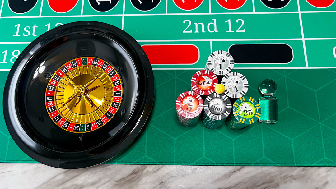 Roulette Desk Mat Dealer Practice Kit