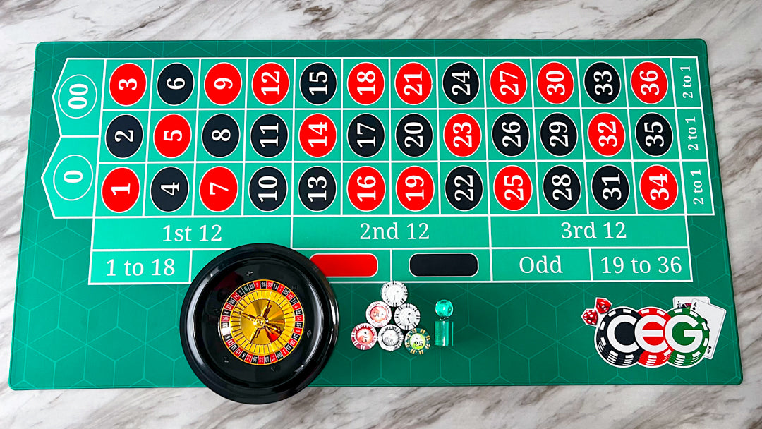 Roulette Desk Mat Dealer Practice Kit