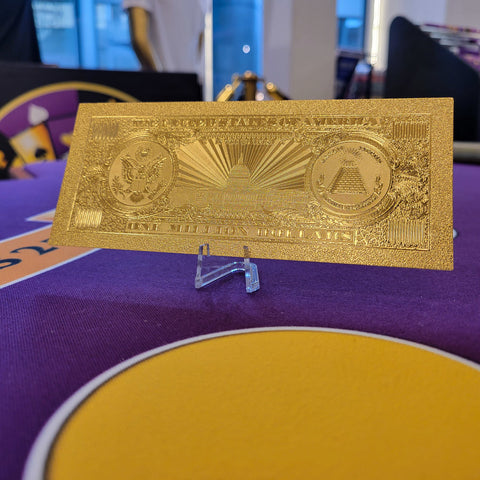 24K Gold Plated American Bill $1M