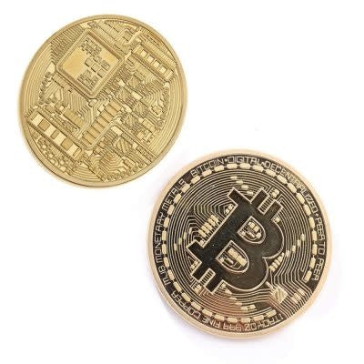 Gold Bitcoin Coin with Gold B