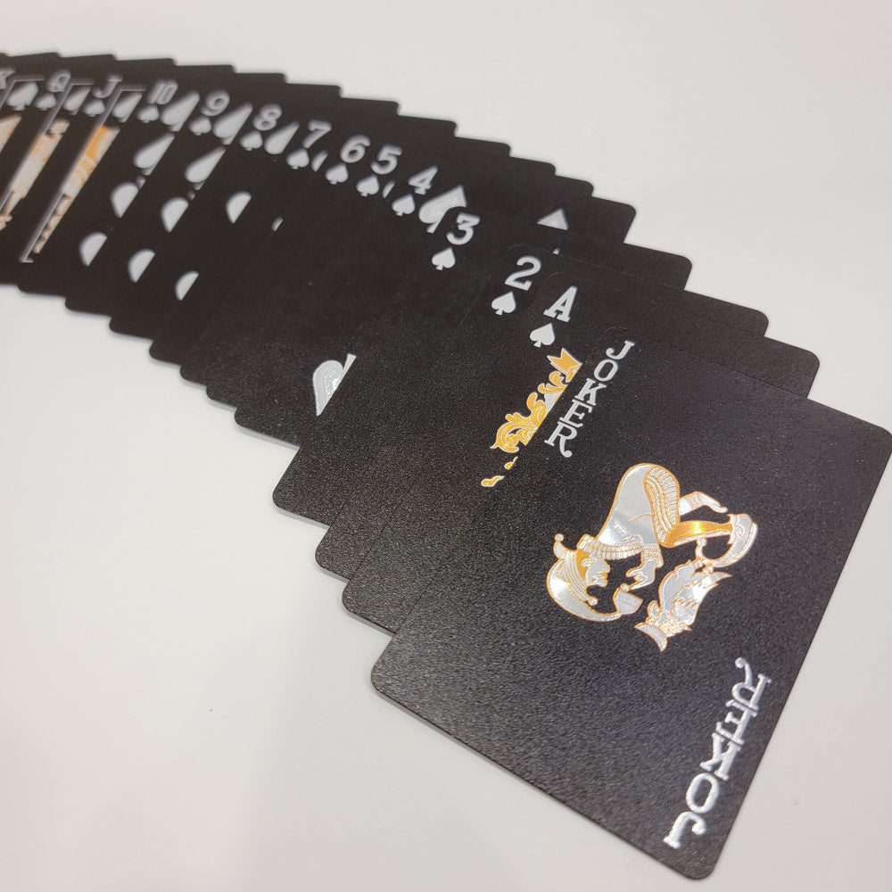 24k Gold Foil & Black Benjamin Playing Cards