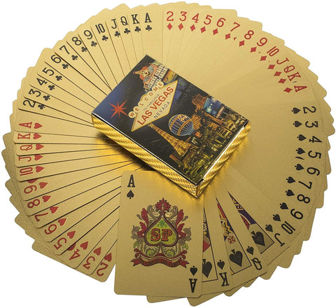 24K Gold Foil Fabulous Las Vegas Playing Cards